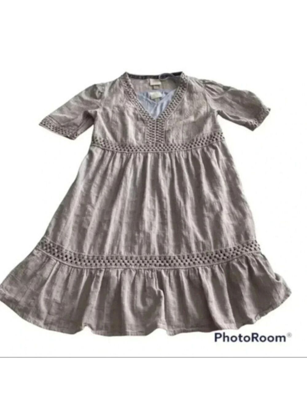 Knox Rose  lavender peasant boho Embroidered Cotton Polyester dress size…